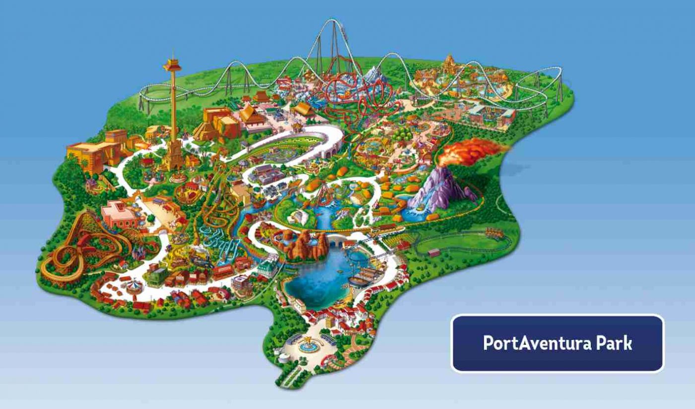 Mapa de PortAventura, planifica tu visita al parque